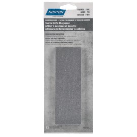 Norton UPB6 Cutting Tool & Kitchen Knife Sharpener with double-sided grits, 6 X 2 X 3/4 Inch India Economy Benchstone,Grey