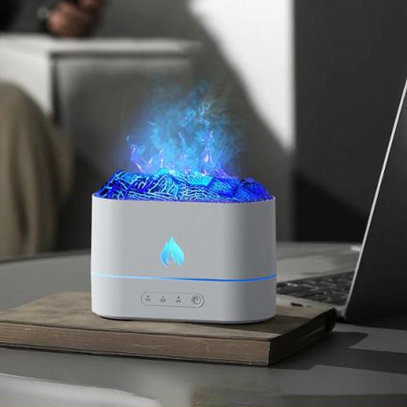 Volcano Aroma Diffuser 7 Colors Lights Fine Mist Simulated Flame