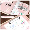 Padfolio Portfolio Organizer Binder with Zipper and Hidden Handle, PU