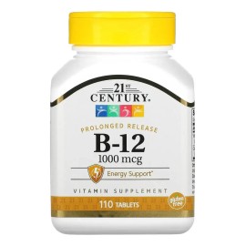 21st Century Vitamina B12 Premium 1,000 Mcg 110 Tabletas de Liberacion Prolongada                                                                     