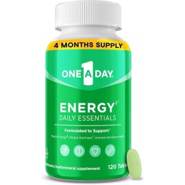 One A Day Energy Daily Essentials Multivitamin Supplement Tablets, 120 Ct