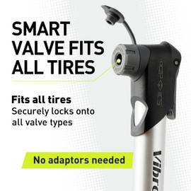 Vibrelli Air Master Mini Bike Pump - 120 Psi - Presta & Schrader Valve Compatible