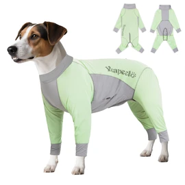 Yeapeeto Dog Sun Protection Cooling Suit UPF 50+, Quick-Dry Breathable Jumpsuit for Large & Medium Dogs, Outdoor Dirt-Resistant Shedding Control Pet Apparel (Chartreuse, 2X-Large)