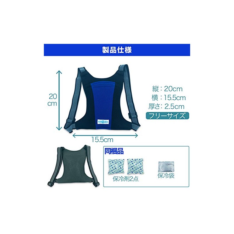 Denko Home Ice Ruck, Vertical Type, Includes 2 Ice Packs,