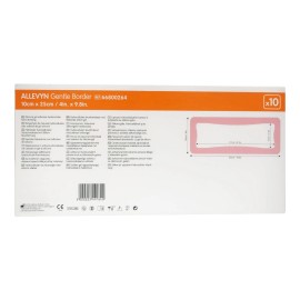 Allevyn Gentle Border Silicone Foam Dressing, 4 x 10 Inch (Sold as BX/10)