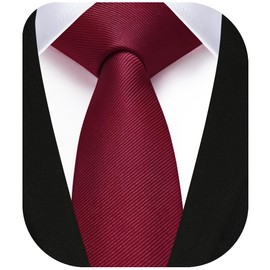 Enlision Burgundy Tie Silk Skinny Ties For Men Solid Color Slim Necktie Classic Formal Tie For Wedding Party Business 4cm