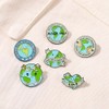 Earth Brooch Save The Planet Lapel Pin for Women Cartoon