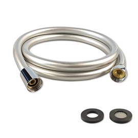 PLUMBINGMASTER Shower Hose,79 Inches PVC Handheld Shower Head Hose Replacement with Brass Nut Long Fexible Shower Hose Extension,Grey