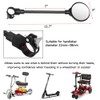 Electric Scooter Rear View Mirrors - 360° Rotating Wide-angle Rearview