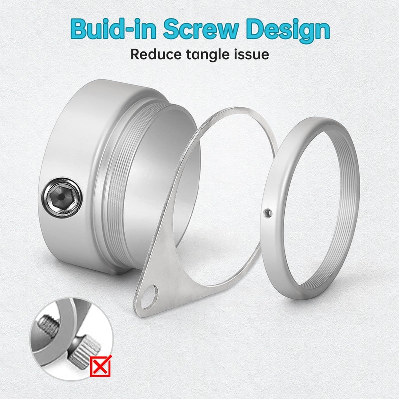 Anovo Flag Pole Rings, Flagpole Rings Aluminum Alloy 360° Rotating