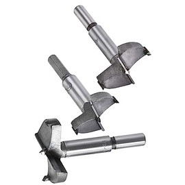 MACHSWON 3 PCS Forstner Drill Bits Tungsten Carbide Wood Hole Saw Opener Drill Bit 42mm+45mm+48mm Woodworking Drilling Boring Bit Cutter