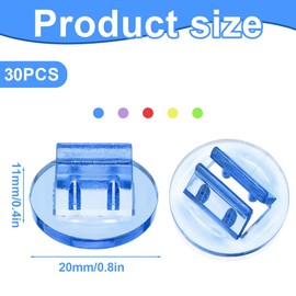 SGERUFZ Pack of 30 Plastic Card Stands, Playing Card Stands, Card Holder, Small Card Clip, Board Game Accessories, Round Playing Card Holders for Office, School, Children's Games (Multi-Colour)