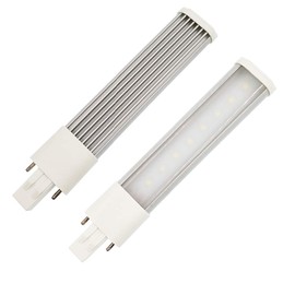 E-Simpo 2pcs 5W GX23 LED Bulb 2-Pin LED PL Retrofit Lamp CFL 9W PL-13W Replacement 180° View Angle WW 3000K LED PL Horizontal Recessed Down Light Bulb(Need Bypass Ballast) (Warm White, GX23 5W)