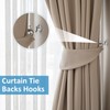 ALLisWE 8PCS Curtain Tie Backs Hooks Silver U Shaped Ball