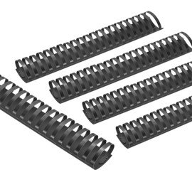 PATIKIL 51mm (2") Plastic Binding Combs, 10 Pcs 21 Rings Comb Binding Spines 450 Sheet Capacity Letter Size for Binding Paper Sheets Notebook Calendar Picture Album, Black