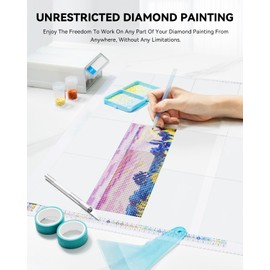 ARTDOT ARTDOT 200-Piece Double-Sided Non-Stick Release Paper for Diamond Art Kits, 15x10 cm Thickened Cover Replacement Paper as Diamond Painting Accessories and Tools