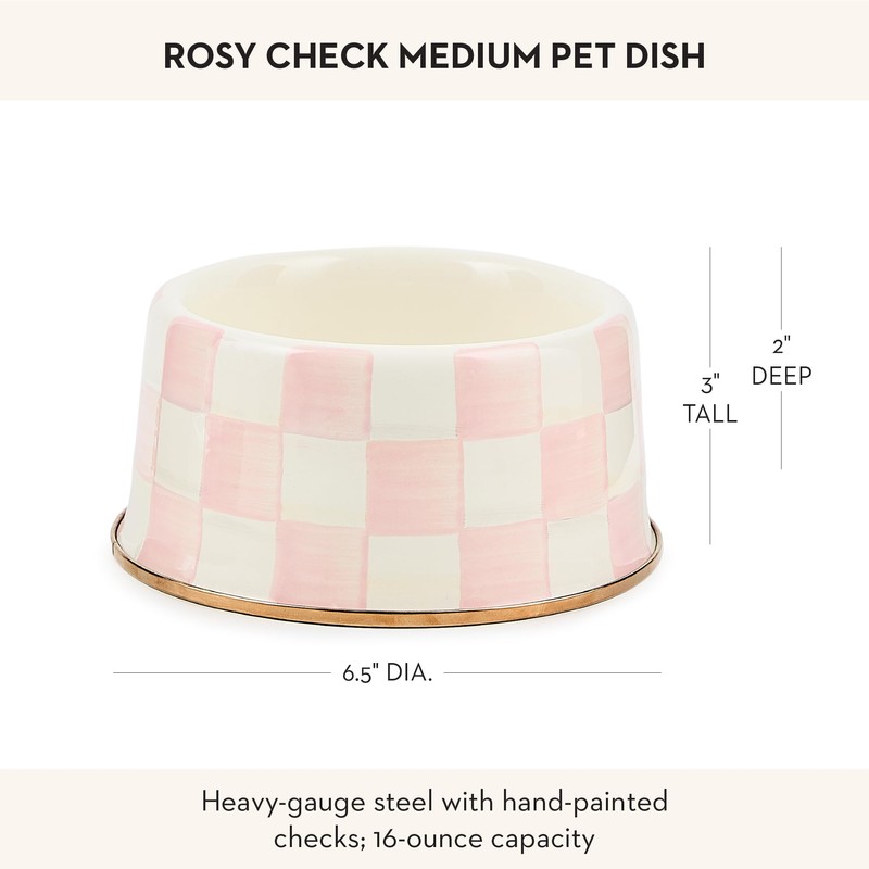 MACKENZIE-CHILDS Enamel Pet Bowl, Cute Cat and Dog Bowl for