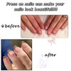 French Tip Nails - 24pcs Medium Square False Nails -