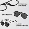 Cyxus P1575 Magnetic Glasses, Glasses and Sunglasses, 2-Way Glass, Clip-On,