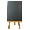 Chalkboards UK Table Top Chalkboard and Easel, Wood, Dark Oak
