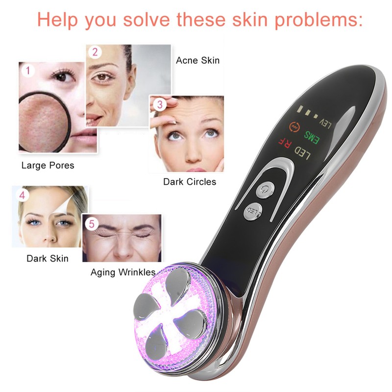 Household RF Skin Rejuvenation Instrument EMS Facial Machine Photon Therapy
