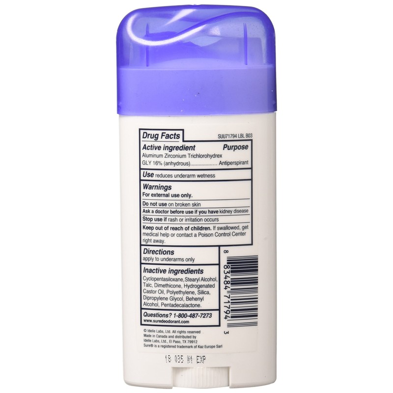 Sure Original Solid Unscented, Anti-Perspirant Deodorant 2.70 oz (Pack Of