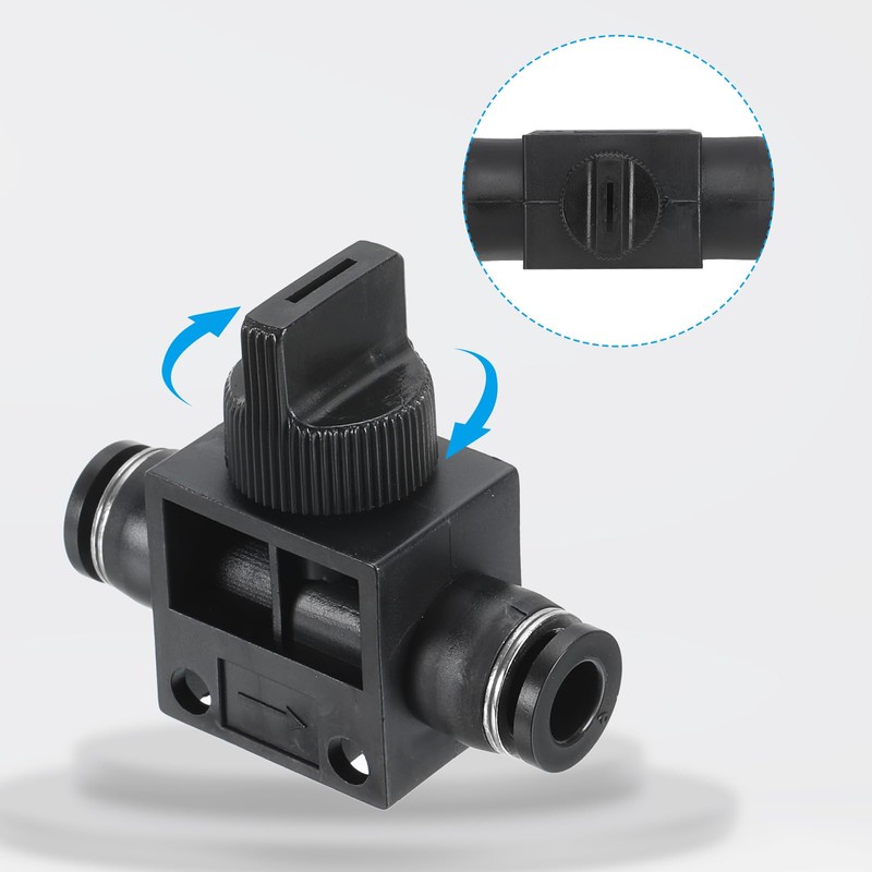 PATIKIL 2pcs 8mm Pneumatic Ball Valves 8mm OD Push Connection