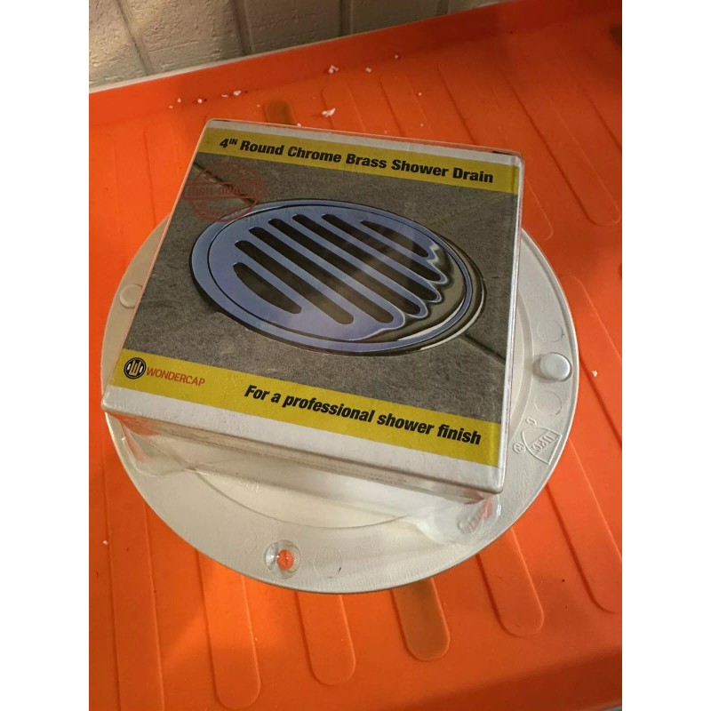 White WONDERCAP | All-in-One 2in Shower Drain, ABS Shower Drain