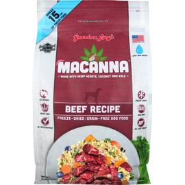 Grandma Lucy's Macanna Dog Food, Grain Free and Freeze-Dried - Beef Recipe, 3Lb Bag