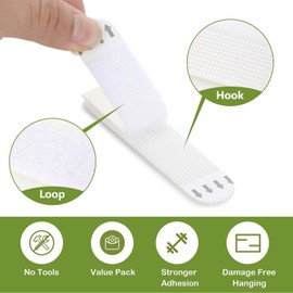 Luoqun88 Large Picture Hanging Strips Heavy Duty, Large, White - 24-Pairs(48 Strips) - Damage Free Hanging - For Pictures, Frames, Mirrors, Wall décor and Signs