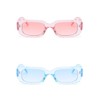 IKANOO Retro Rectangle Sunglasses for Women Men Small Square Frame