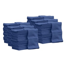 Nabob Wipers Auto Mechanic Shop Towels 500 Pack Bulk Shop Rags 100% Cotton Size 14"x14" Commercial Grade (500 Pack, Blue)