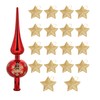 Christmas Tree Topper, Christmas Tree Decoration Tree Topper Star Red