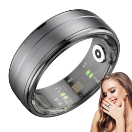 Fitness Tracker Ring | Unisex Health Tracker Fitness Ring | IP68 Waterproof Fitness Activity Tracker for Walking, Cycling, Yoga, Running, Hiking, Fitness