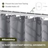 Siiluminisoy Extra Long Grey Boho Shower Curtain with Tassel, Woven