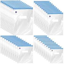 40 Vakuumbeutel Lebensmittel, Wiederverwendbare Vacuum Bags mit Ventil Reißverschluss, Bpa Frei für Sous Vide, Vakuumversiegelte Beutel für Lebensmittelaufbewahrung, Vakuumbeutel Set, 4 Größen