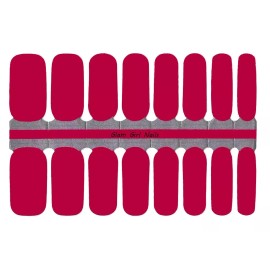 Glam Girl Nails Raspberry Solid Color Nail Polish Strips / Nail Wraps / Nail Stickers