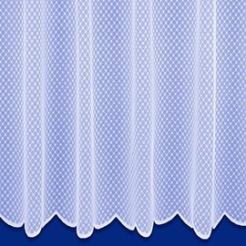 NetCurtainsUK Honeycomb Lightweight White Net Curtain decorated from top to bottom with small dots - Sold By The Metre (Drop: 91cm (36'')) (HONEYCOMBNET01)