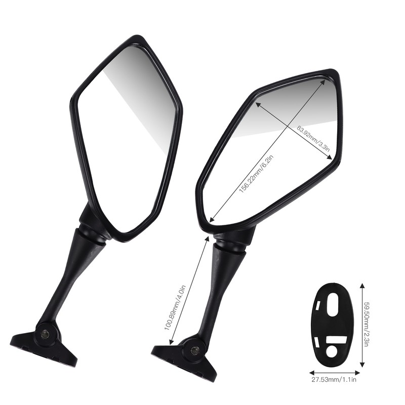 Pair Motorcycle Rearview Mirrors Left Right Replacement for CBR600RR CBR600