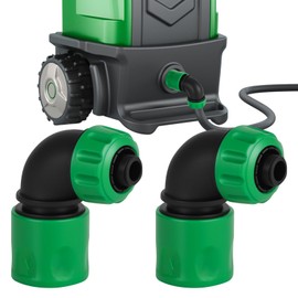 YYTECH 2 Pcs ABS 1/2" (12.5mm) Hose Elbow Quick Connector, Garden Hose Connector, Garden Irrigation Car Wash Hose 90 Degree Elbow Quick Coupling Adapters (Green)
