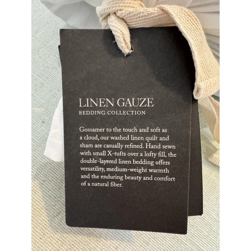 Restoration Hardware RH Restoration Hardware Linen Gauze Queen Lounger Sham
