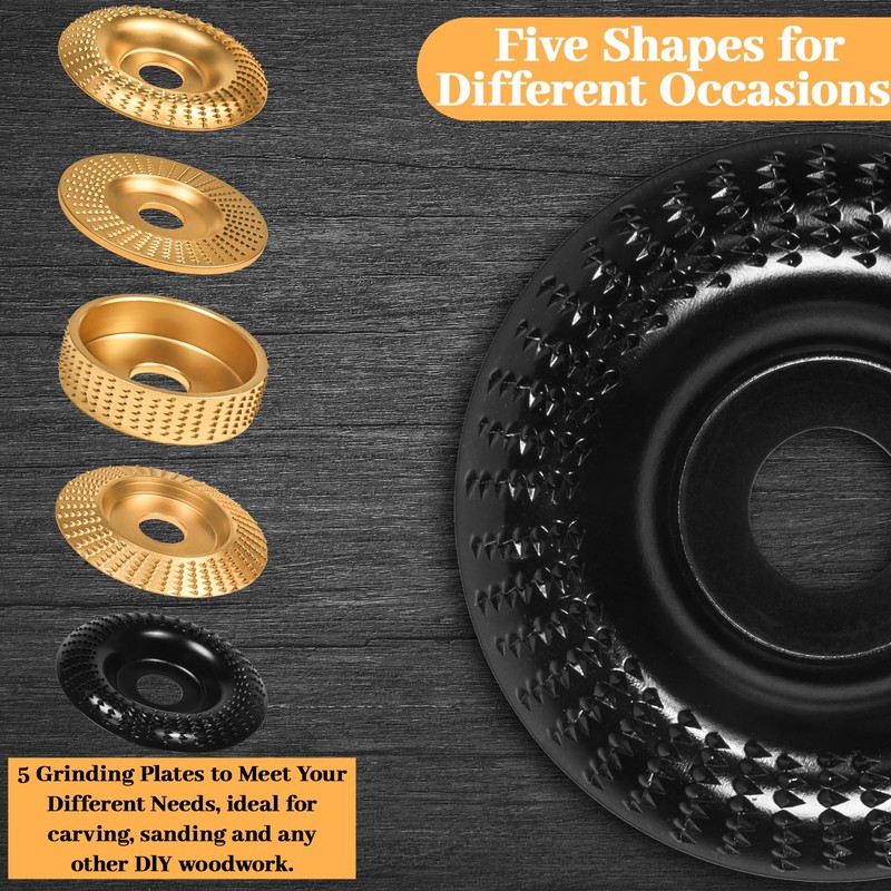 11Pcs Wood Carving Disc for 4" or 4 1/2" Angle