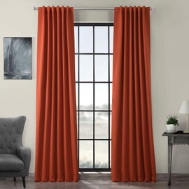 HPD Half Price Drapes BOCH-171125-84 Blackout Room Darkening Curtain (1 Panel), 50 X 84, Navajo Rust