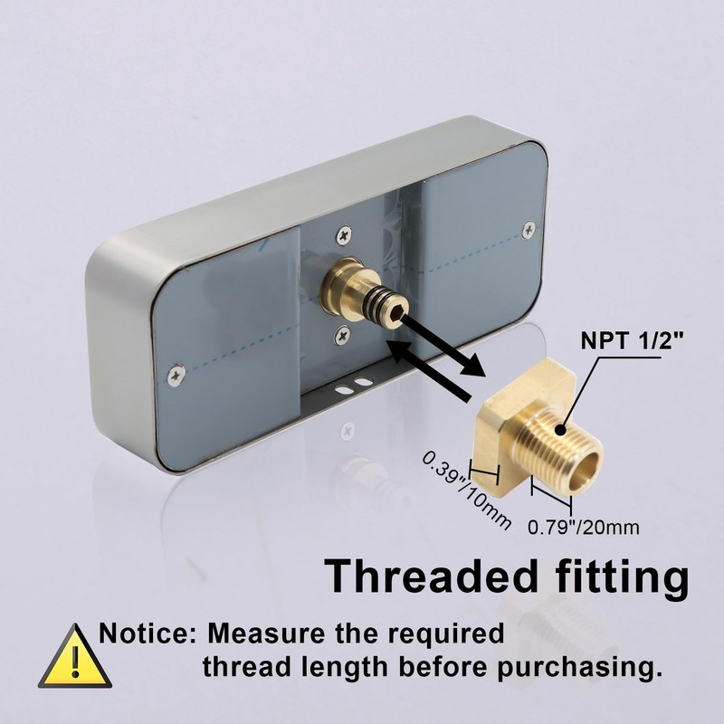 HOMEDEC - Boquilla de baño de cascada de níquel cepillado