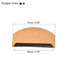 PATIKIL Wood Sweater Comb, 1 Set Portable Mini Fuzz Remover Fabric Shaver Cleaning Tools, Golden, Black