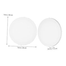 CORHAD 3pcs Round Canvas Boards for Painting Blank Oil Painting Panels Versatile Craft Display Boards for Beginners and Artists Creativity