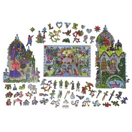 Wooden Puzzle for Adults - Uniquely Shaped Pieces - Made in The USA by FoxSmartBox - 440 Pieces - Romeo and Juliet