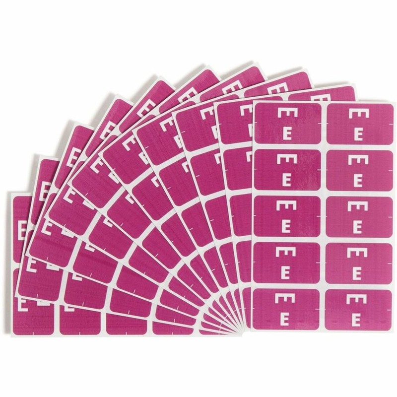 Smead AlphaZ ACCS Color-Coded Alphabetic Labels, Letter E, Purple, 100