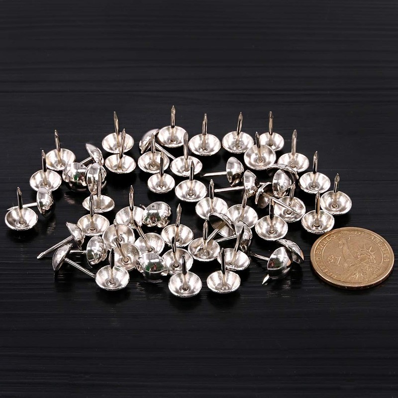 Keadic 300Pcs 7/16" (11mm) Antique Upholstery Tacks Furniture Nails Pins