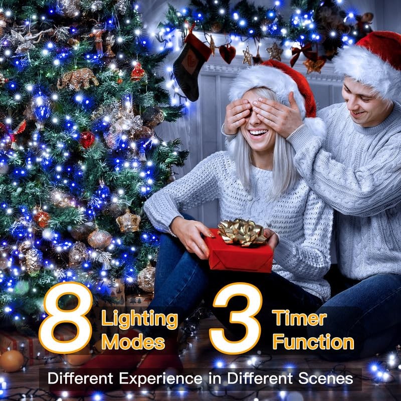 Ollny Christmas Lights, 500LED 164FT Long Christmas Tree Lights with